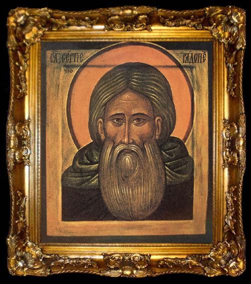 framed  unknow artist The Archimandrite Zinon,Saint Sergius of Radonezh, ta009-2